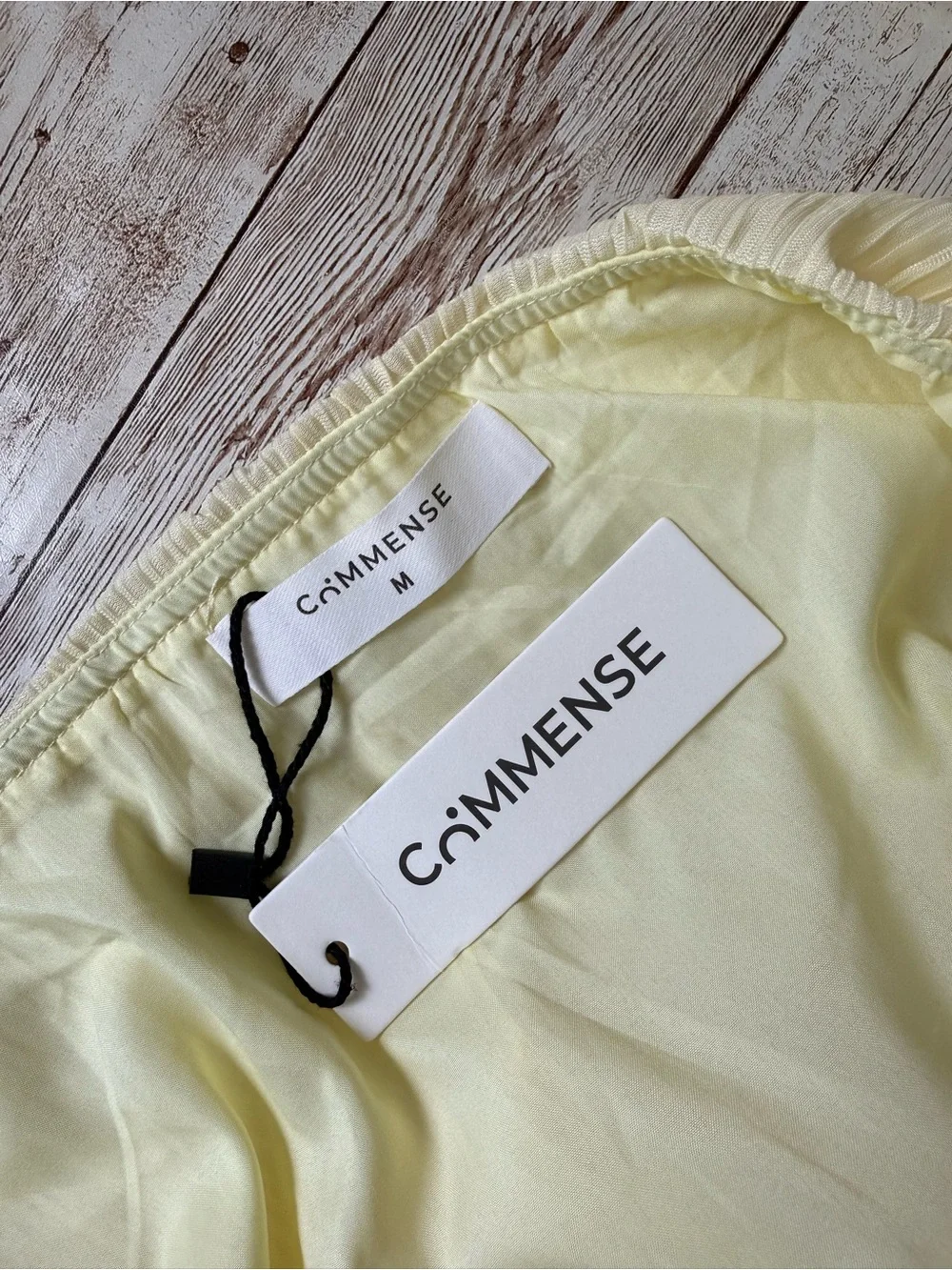 Commense Soft Butter Yellow Pleated Layered Ruffle Skirt Cami Set NWT Medium - Picture 13 of 13